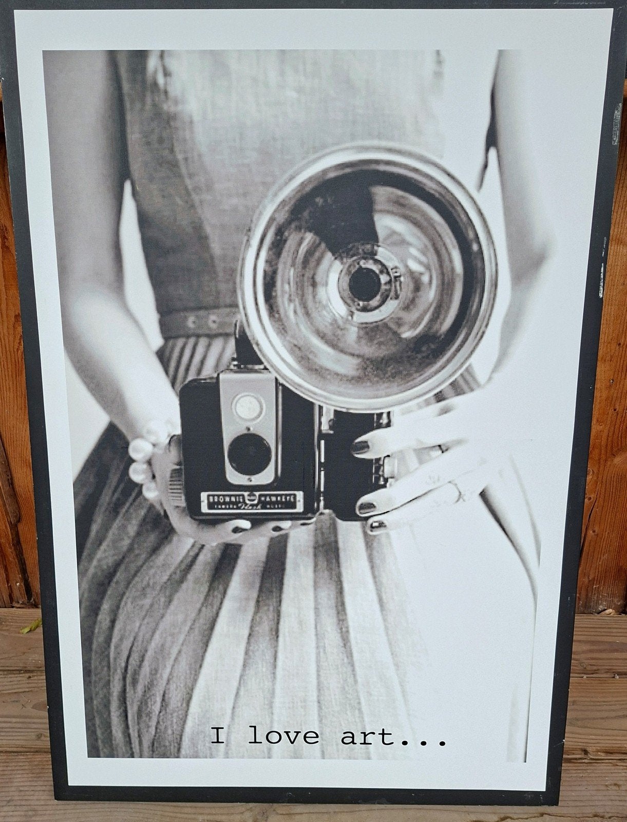 Grote Foto kader in text i love Art, Ophalen, Overige typen, Zo goed als nieuw, 75 tot 100 cm
