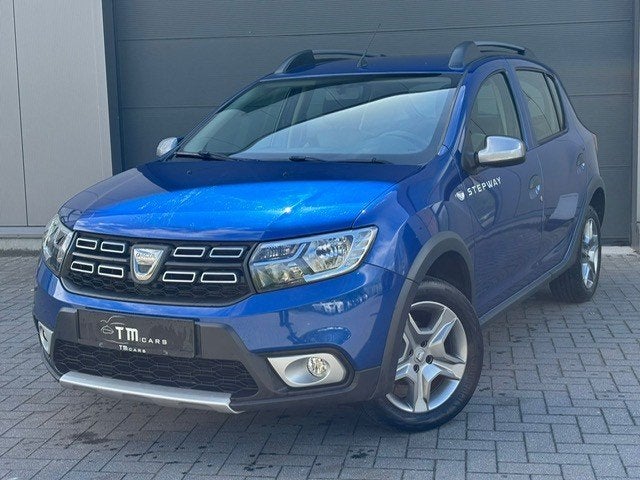 Dacia Sandero Stepway benzine 100pk, Auto's, Dacia, Voorwielaandrijving, 898 cc, Stof, Blauw