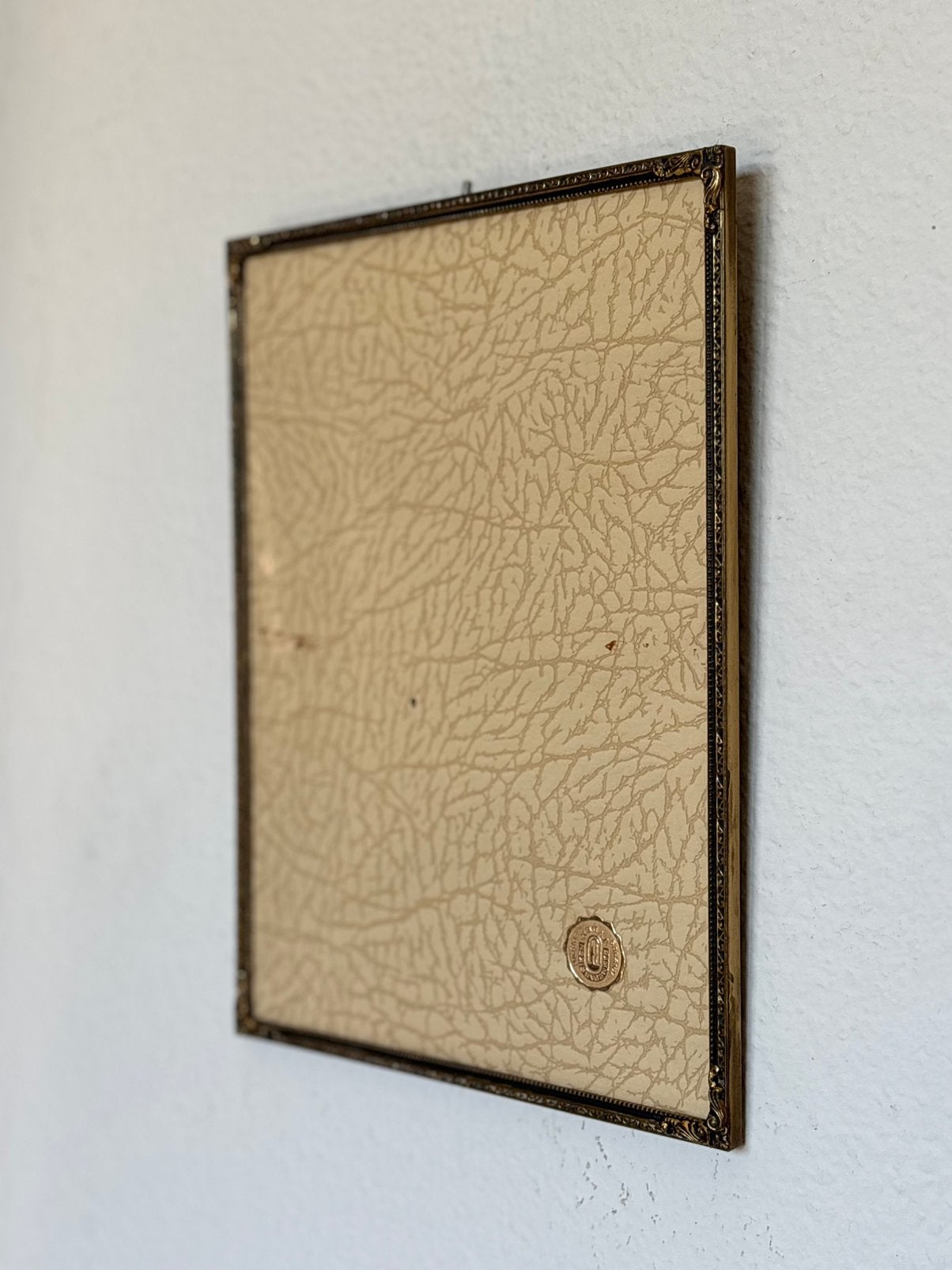 Cadre vintage Jyden,sphère en verre,18 x 24 cm,design danois, Enlèvement ou Envoi, Utilisé, Cadre photo standard, Verre