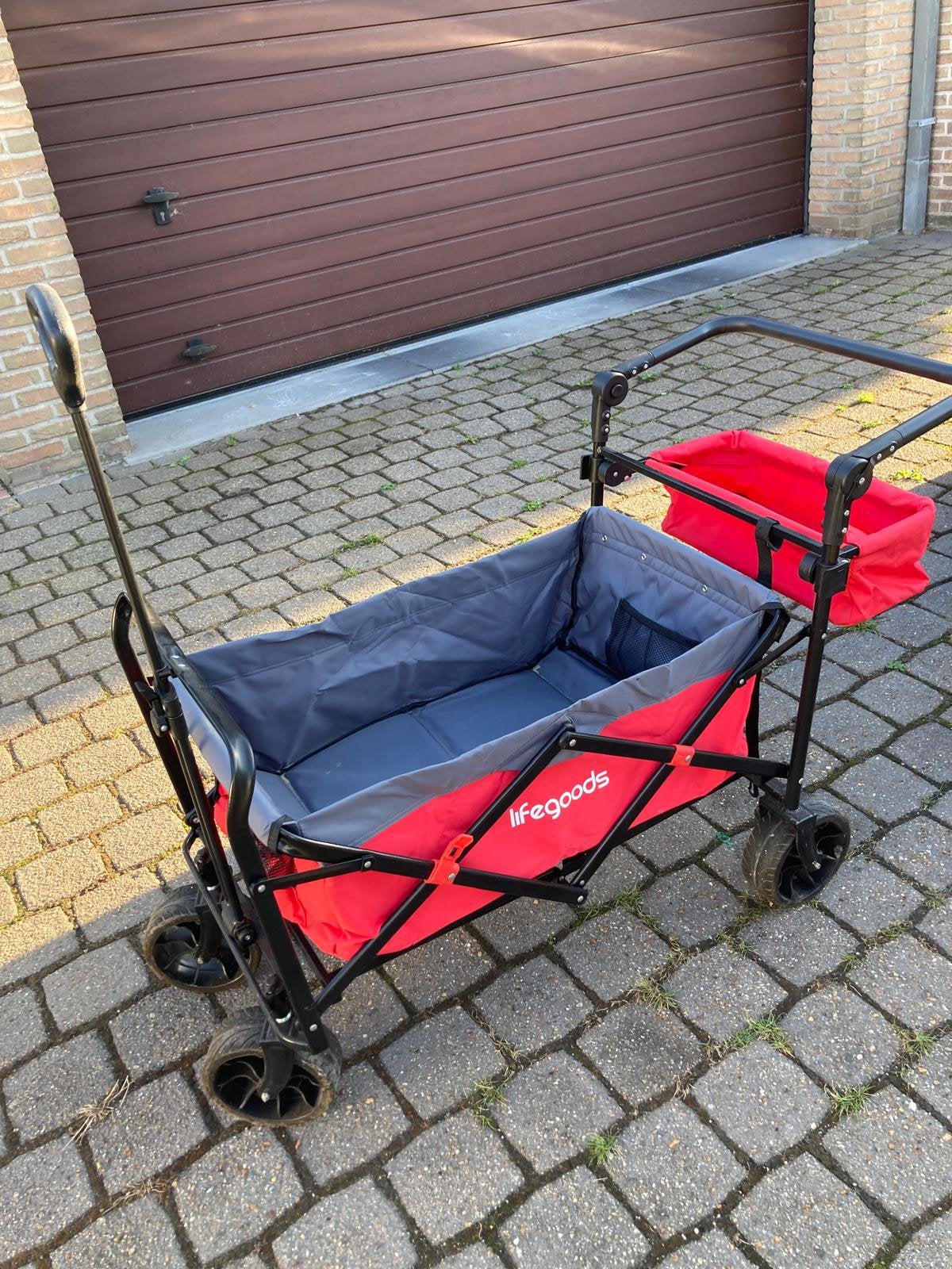 Opvouwbare bolderkar Lifegoods 120kg/130 L zo goed als nieuw, Ophalen, Opvouwbaar, Zo goed als nieuw