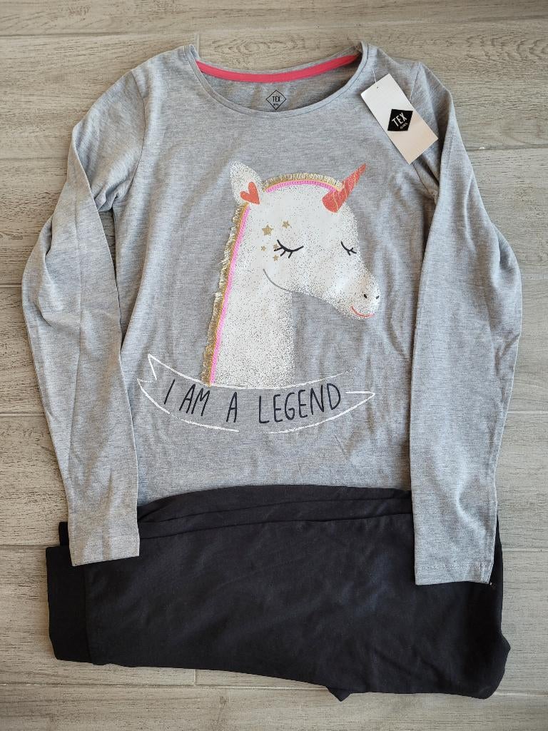 Pyjama licorne Tex - T 158-164 (NOUVEAU) - avec ÉTIQUETTE, Enfants & Bébés, Neuf, Tex, Enlèvement ou Envoi, Vêtements de nuit ou Sous-vêtements