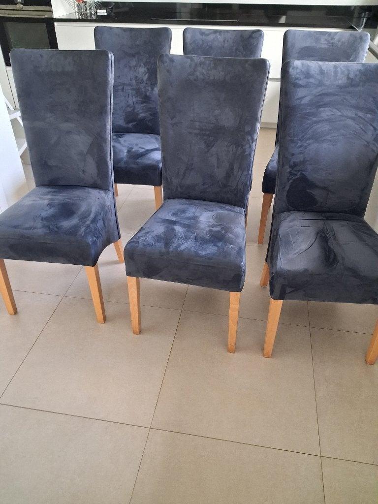 eetkamer stoelen, Huis en Inrichting, Ophalen, Gebruikt, Blauw, Stof