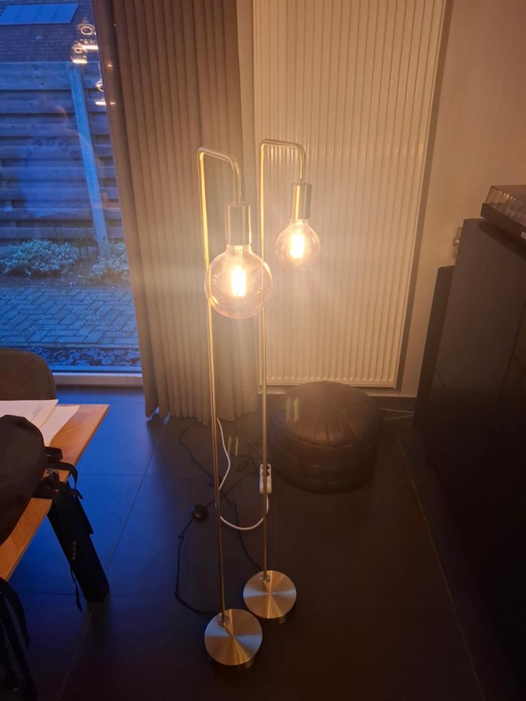 Set gouden staanlampen, Maison & Meubles, Lampes | Lampadaires, Enlèvement