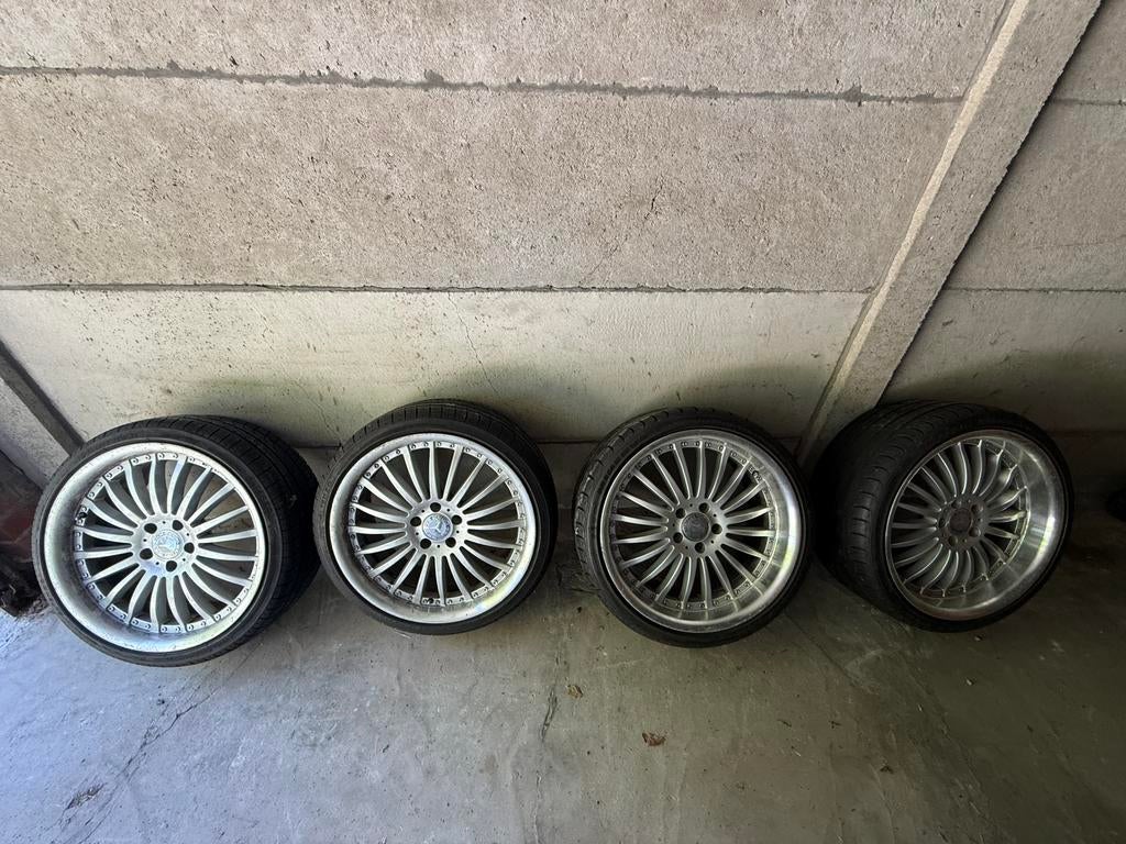 19 inch Mercedes Turbine Breedset – 5x112 – Opknappers, Auto-onderdelen, Ophalen of Verzenden, 19 inch, Band(en)