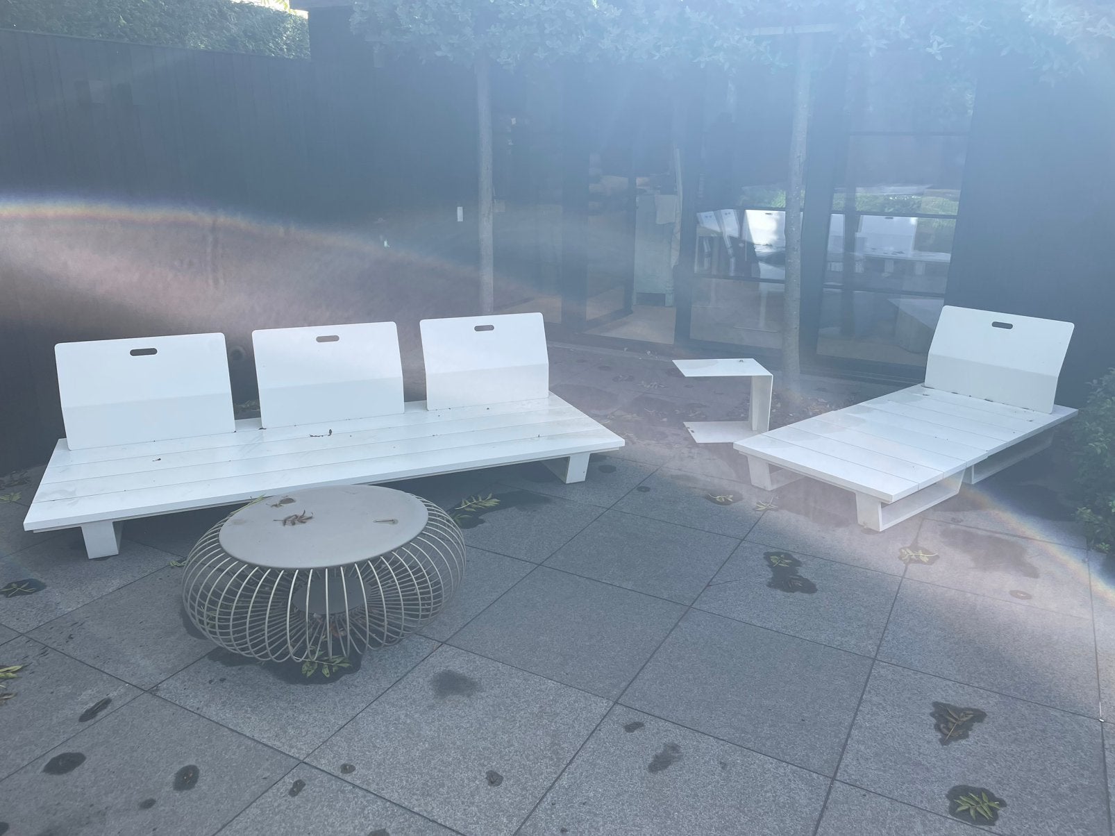 Tuin lounche 3 zit en 2 zit en poef met kussens, Ophalen