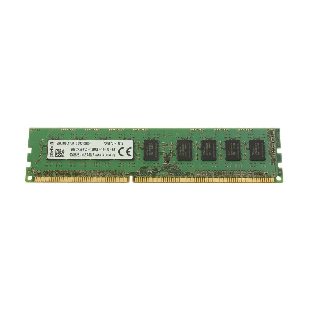 8GB 2Rx8 PC3-12800E DDR3-1600 Unbuffered ECC Kingston, Niet ingevuld, Gebruikt, DDR3, Ophalen of Verzenden