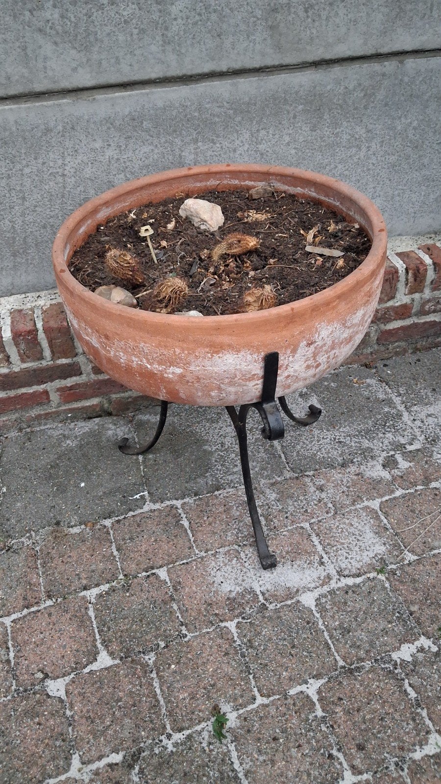 prachtige terracotta plantenbak op statief, Tuin en Terras, Vuurschalen, Ophalen