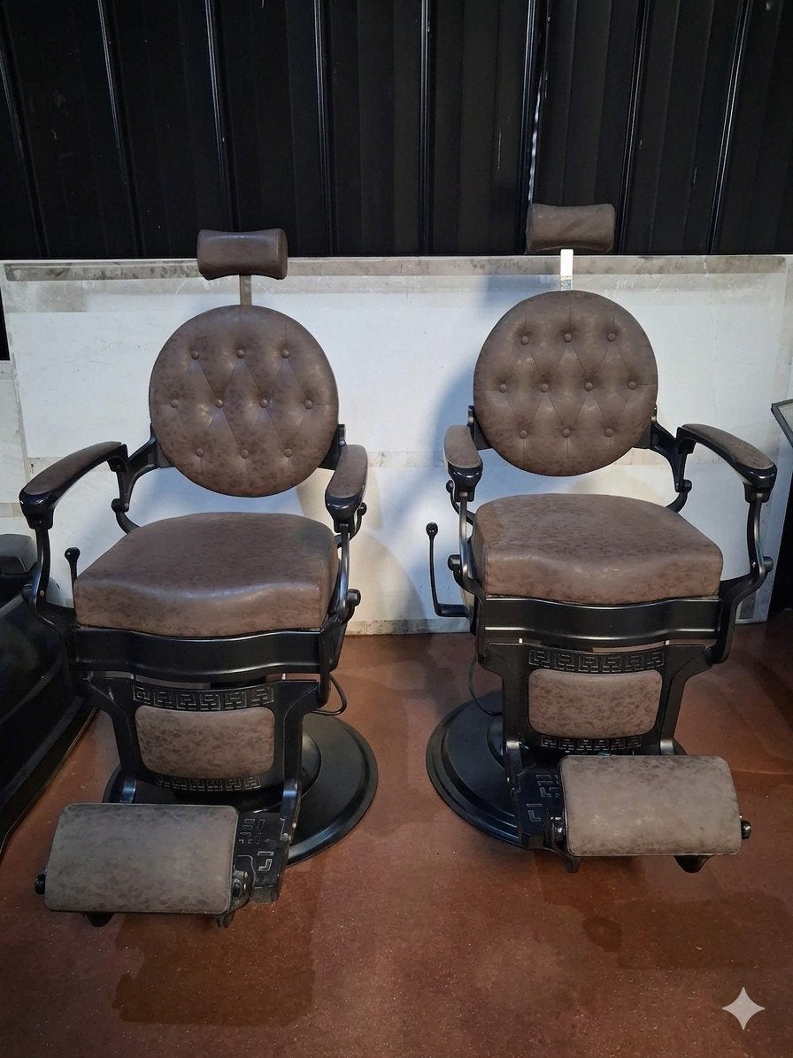 Lot Complet de Mobilier Professionnel pour Salon de Coiffure, Enlèvement ou Envoi, Noir, Bois