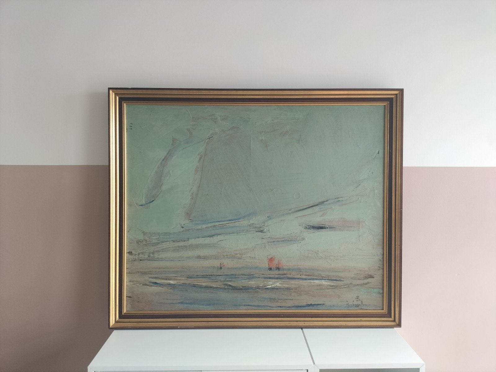 mooi groot schilderij, René Engelen, Antiek en Kunst, Ophalen