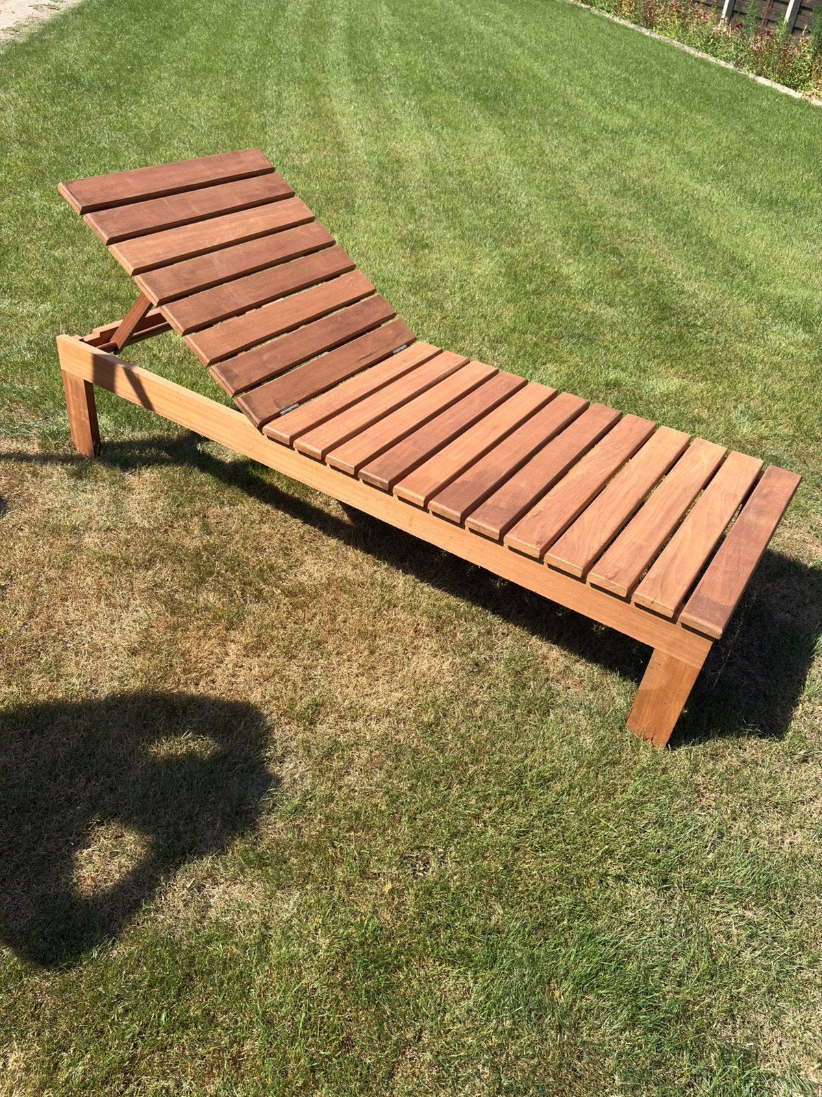 Ligbed uit hout- handgemaakt verstelbaar!, Tuin en Terras, Ophalen, Zo goed als nieuw, Verstelbaar