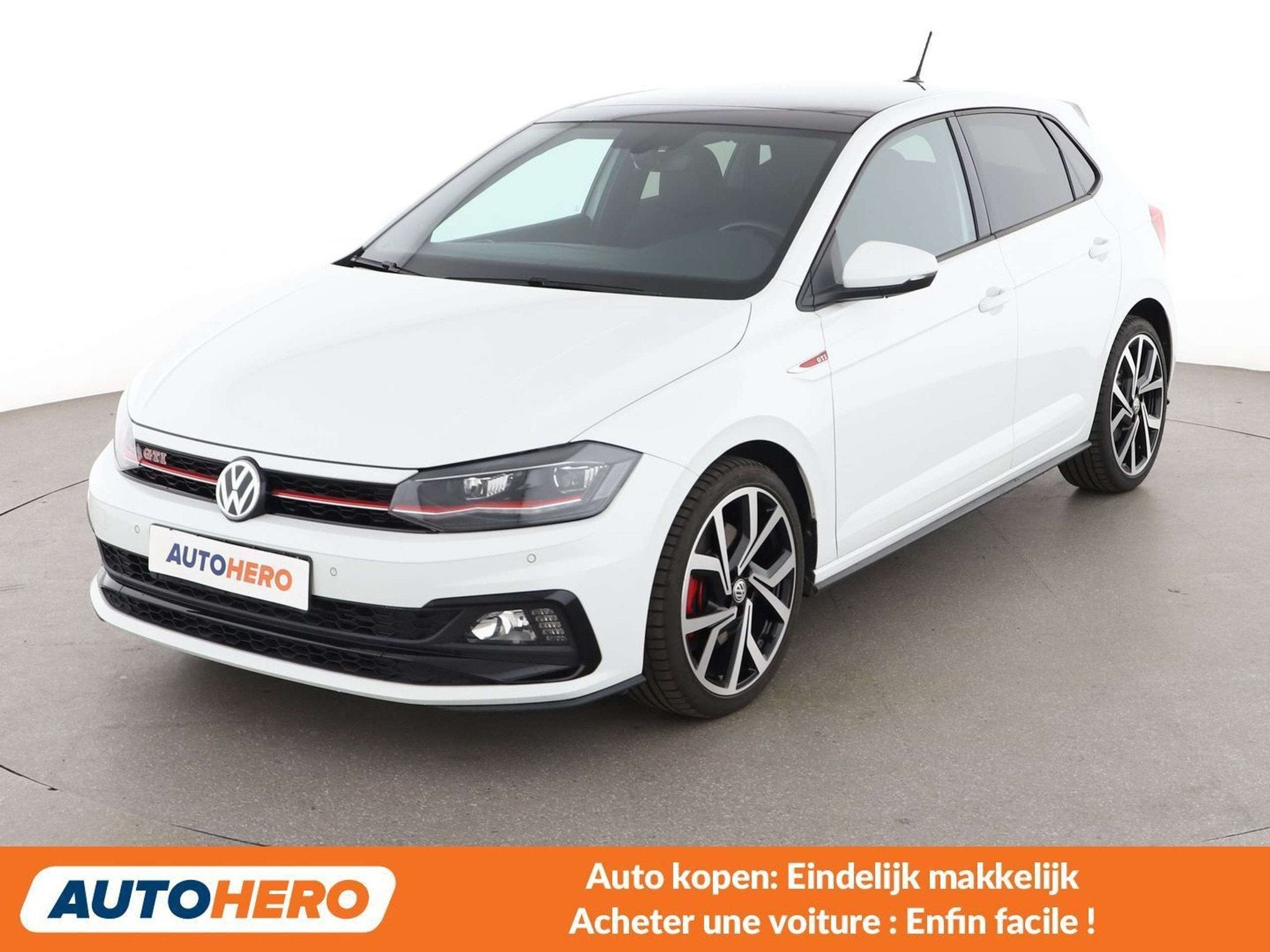 Volkswagen Polo 2.0 TSI GTI (bj 2019, automaat), Auto's, Stof, Gebruikt, 1984 cc, Wit
