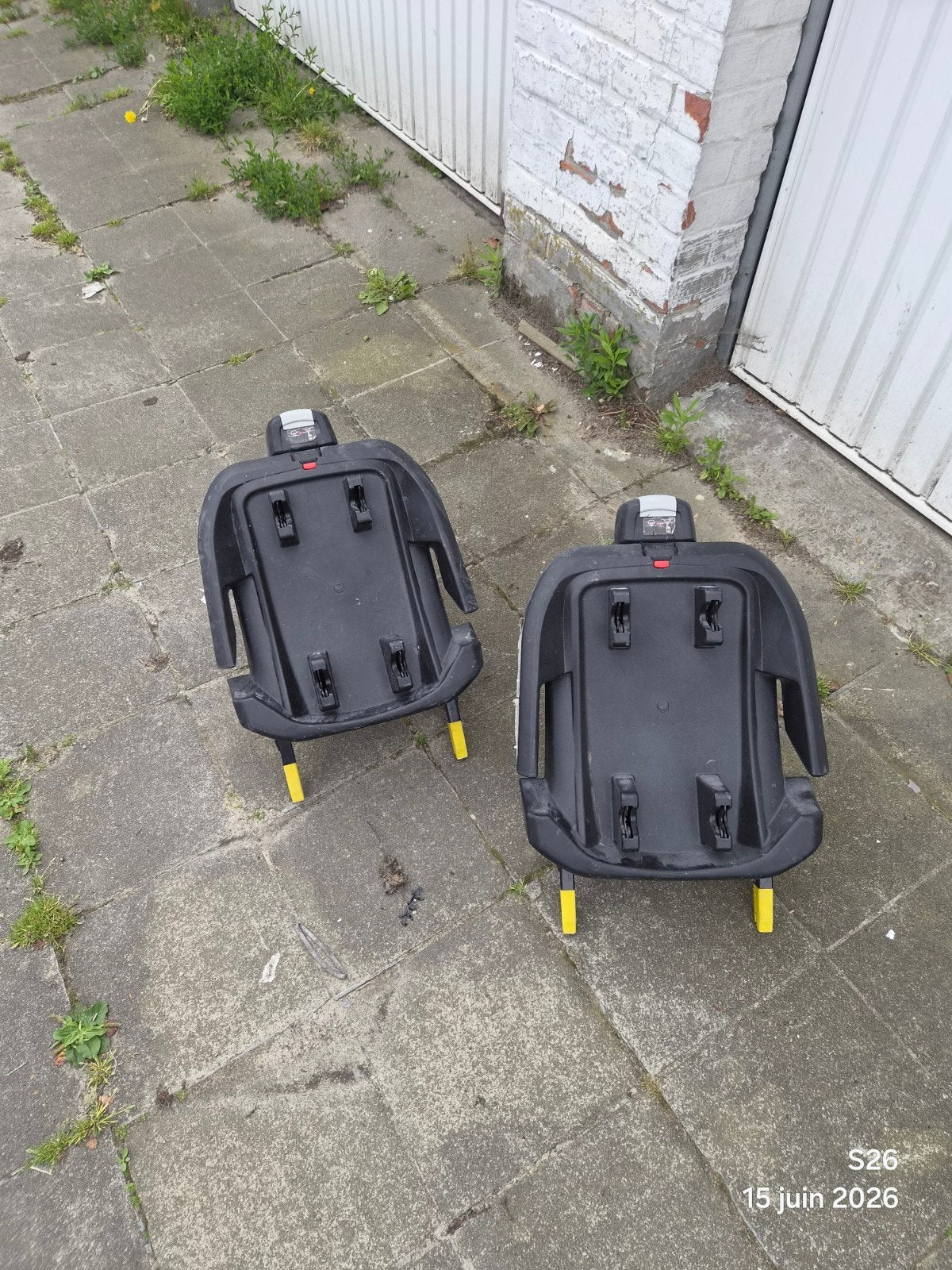 Support siege auto isofix 2x, Ophalen