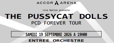 Pussycat Dolls – Paris 19/09 – 2 places Catégorie 1, Twee personen, September