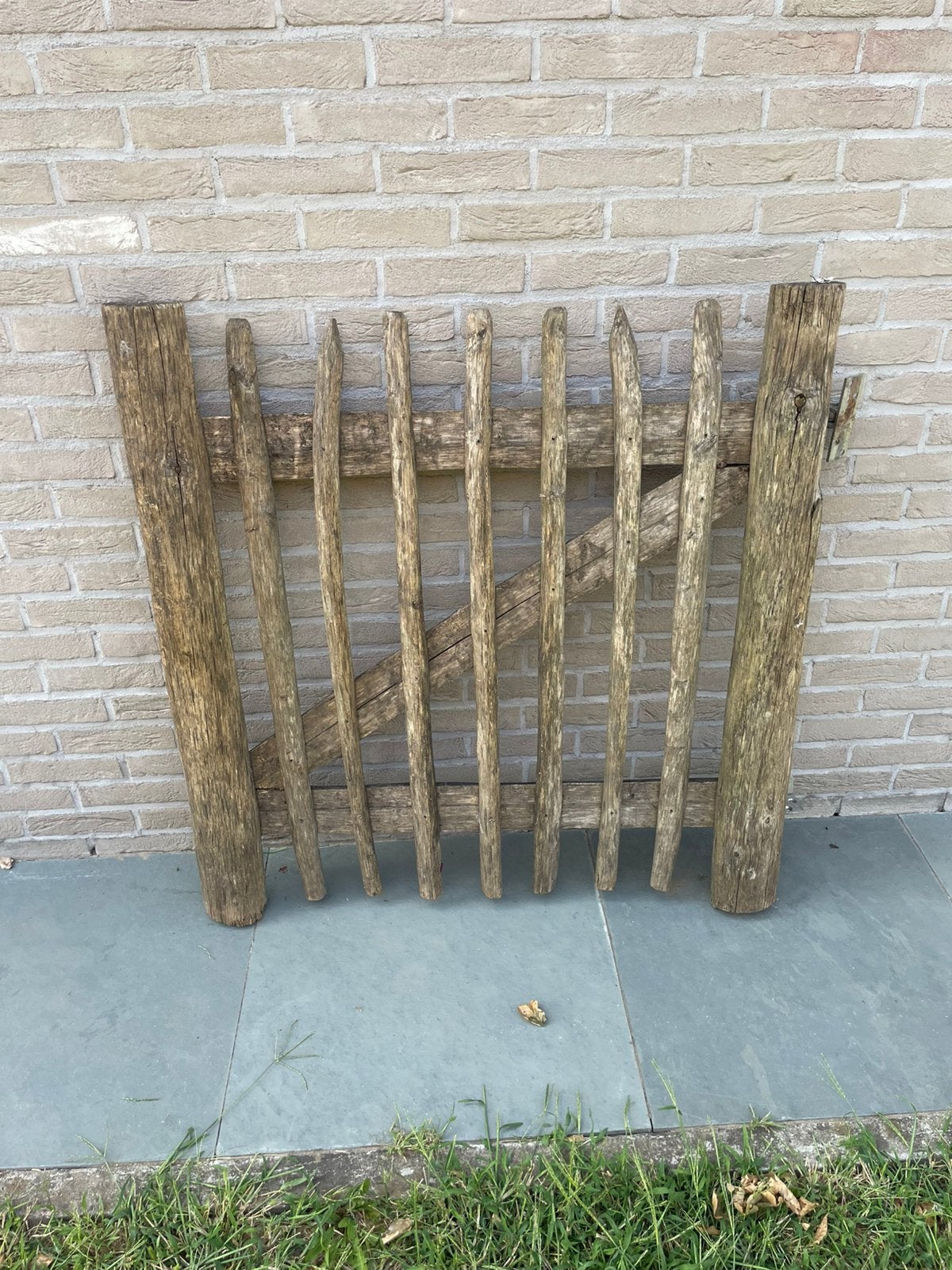 Houten poortje 1mX1m met 3 palen, Tuin en Terras, Ophalen, Gebruikt, Hout