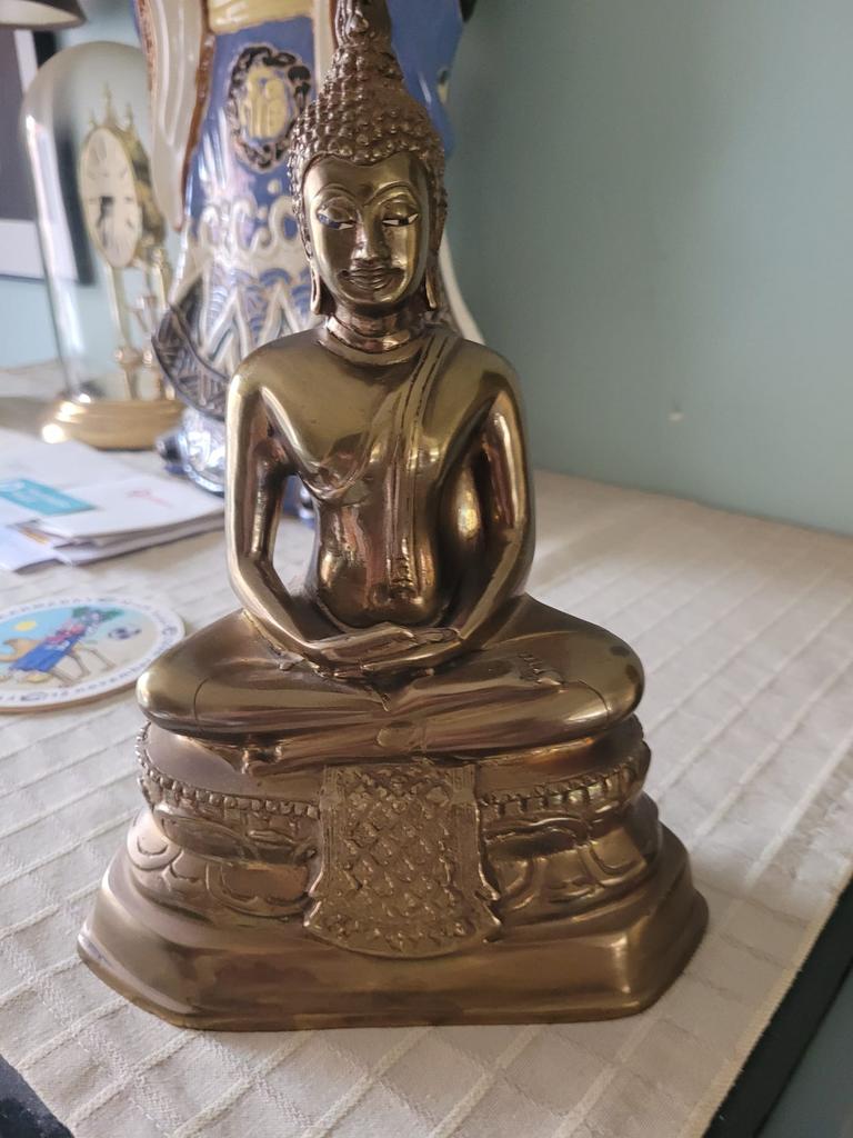 Bronzen Boeddah uit Thailand, Huis en Inrichting, Ophalen, Zo goed als nieuw