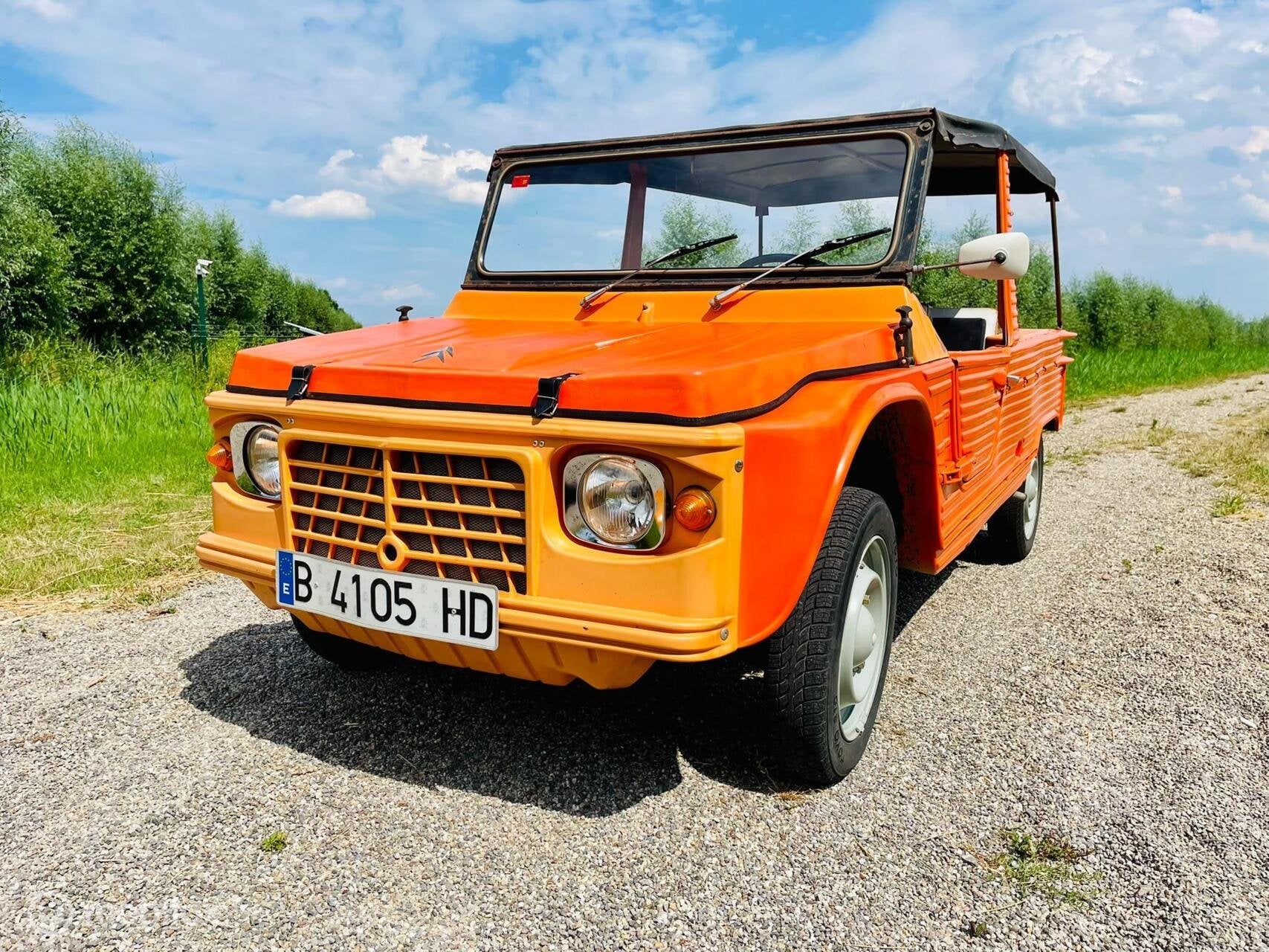 Mehari orange 4 pers. 03-1986 65.920 km | Import Spanje, Autos, Autres modèles, Achat, Cabriolet, Boîte manuelle