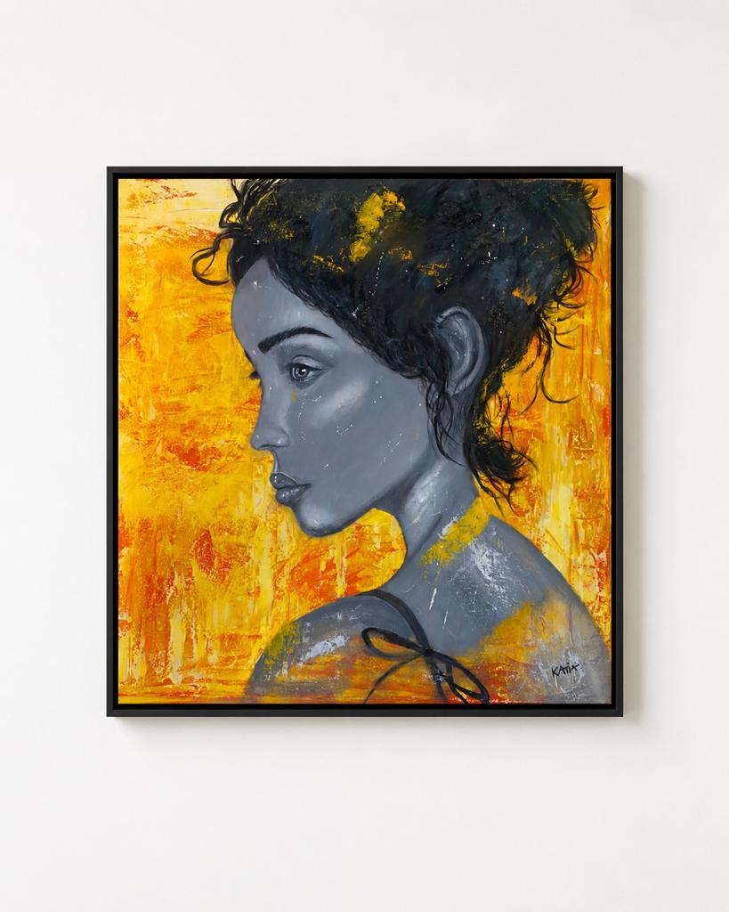 Schilderij  charlotte, Antiek en Kunst, Kunst | Schilderijen | Modern, Ophalen of Verzenden