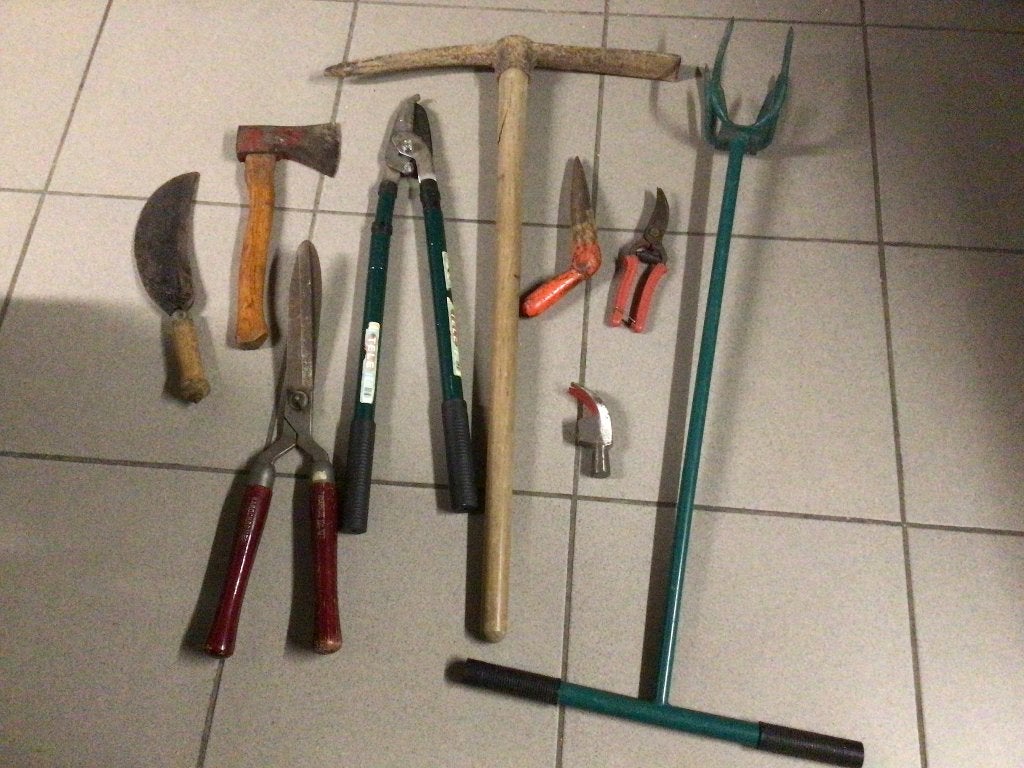 Lot outils jardin et autres, Bricolage & Construction, Outillage | Outillage à main, Enlèvement, Marteau