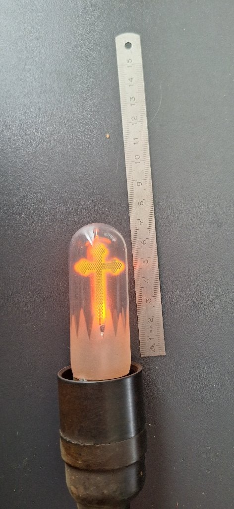 Zeldzame Philips Devotional Neonlamp met Kruis (Jaren 40/50), Antiek en Kunst, Ophalen of Verzenden
