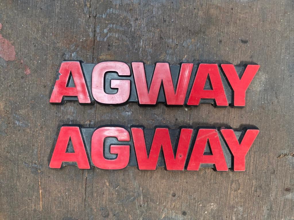 AGWAY zitmaaier logo, Ophalen, Gebruikt