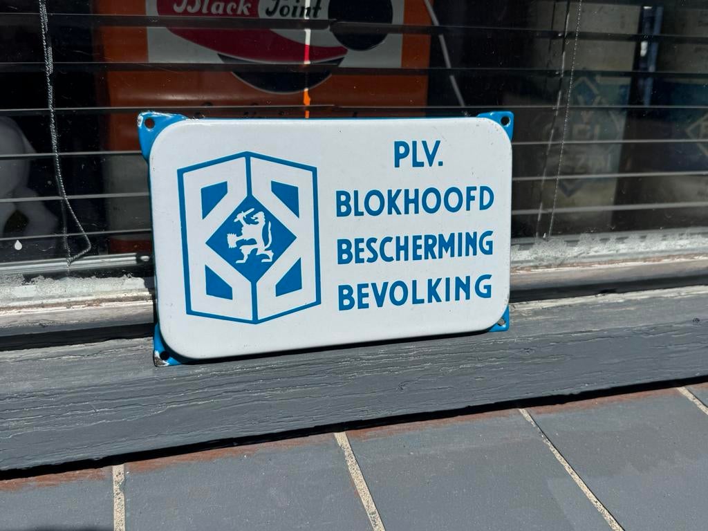 Blokhoofd emaille reclamebord, Antiek en Kunst, Ophalen of Verzenden