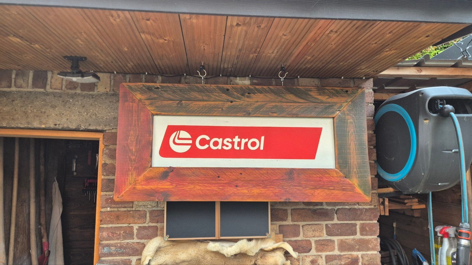 castrol wallart, Ophalen, Gebruikt, Reclamebord