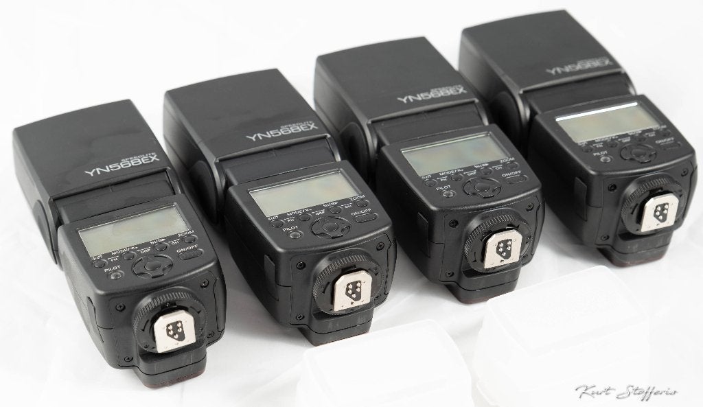 Yongnuo Speedlite YN658EX voor Canon (4 stuks), Audio, Tv en Foto, Foto | Flitsers, Ophalen of Verzenden, Zo goed als nieuw, Overige merken