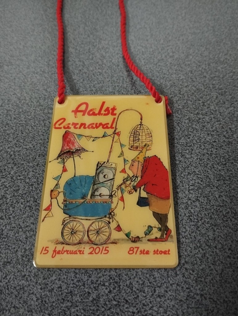 Carnaval medaille Aalst metaal 2015, Enlèvement ou Envoi, Autres matériaux