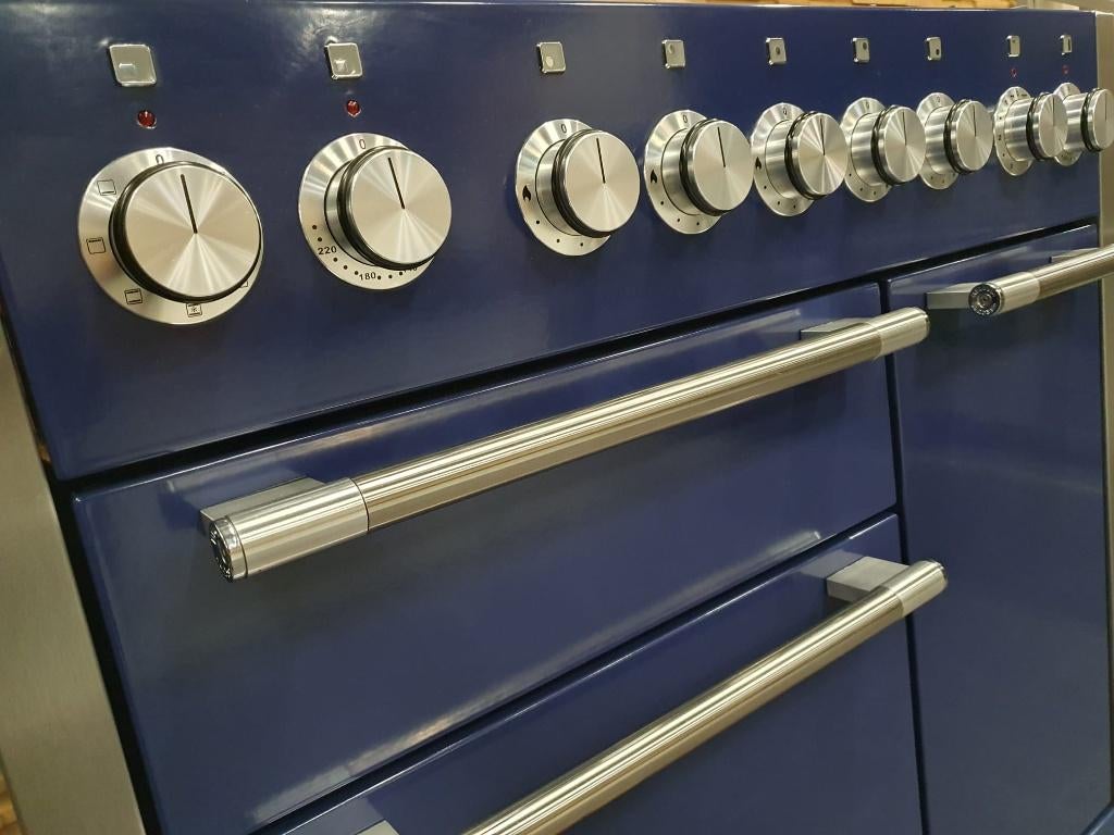 🔥Luxe Fornuis Falcon Mercury 100 cm blueberry blauw 3 ovens, Elektronische apparatuur, Fornuizen, Ophalen, 60 cm of meer, Zo goed als nieuw