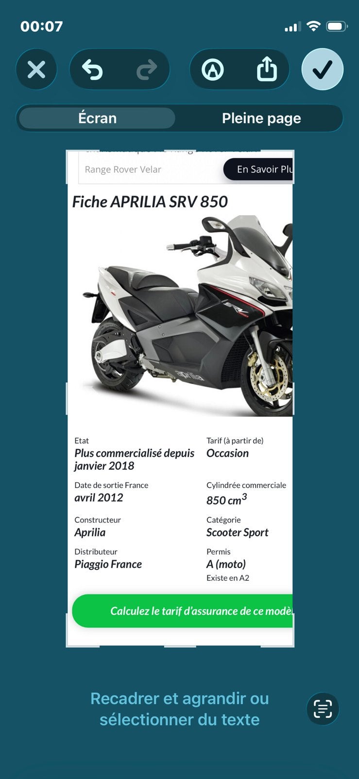 Scooter Aprilia SRV850  la plus puissante des scooters, Vélos & Vélomoteurs, Scooters | Aprilia, Enlèvement, Comme neuf