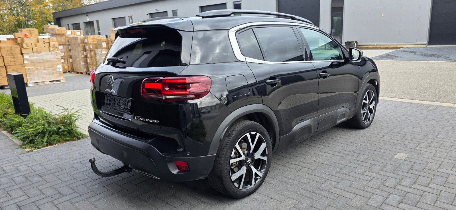 Citroen C5 Aircross Hybride model 2023j., Auto's, Automaat, Monovolume, Zwart, Leder