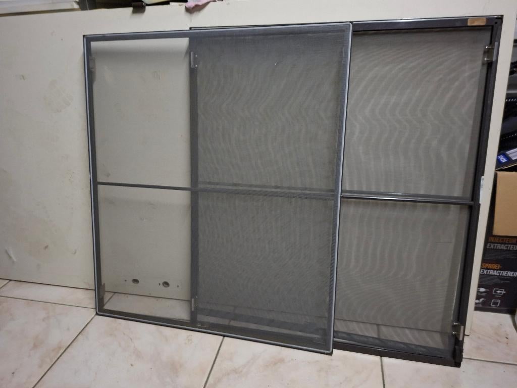 Aluminium vliegenramen en vliegendeur, Doe-het-zelf en Bouw, Deuren en Vliegenramen, Ophalen, Gebruikt, 80 tot 100 cm, Minder dan 200 cm