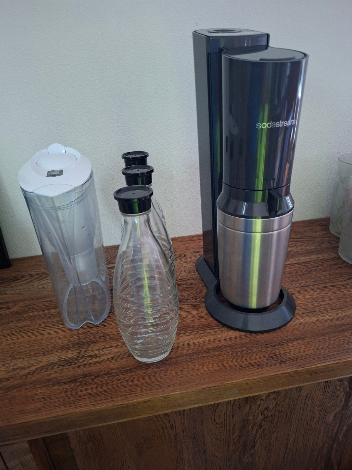 sodastream Waterfilter en 3 glazen flessen, Enlèvement, Utilisé