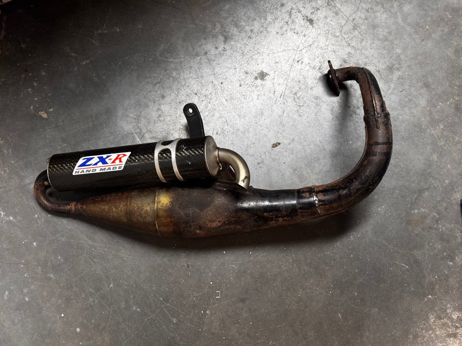 ZXR hand made / Stage6 uitlaat, Fietsen en Brommers, Brommers | Tuning en Styling, Ophalen, Zo goed als nieuw