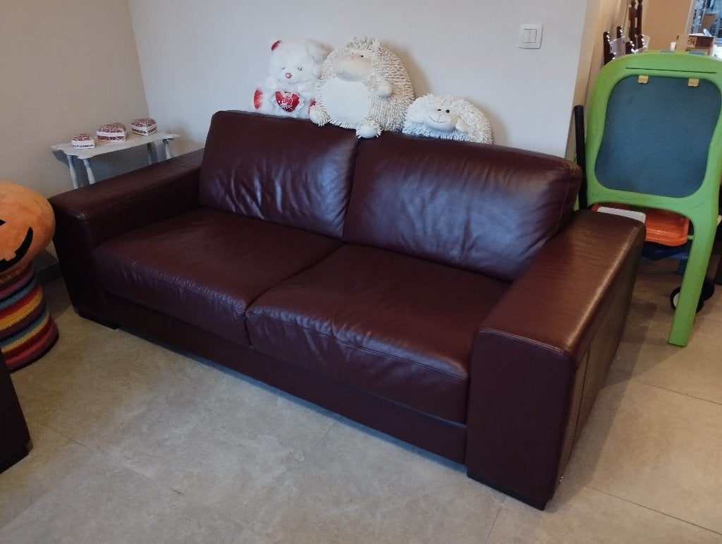 SALON Leder - 2 zetels - 150 Euro - KOOPJE !!, Ophalen, Gebruikt, Leer, MODERN
