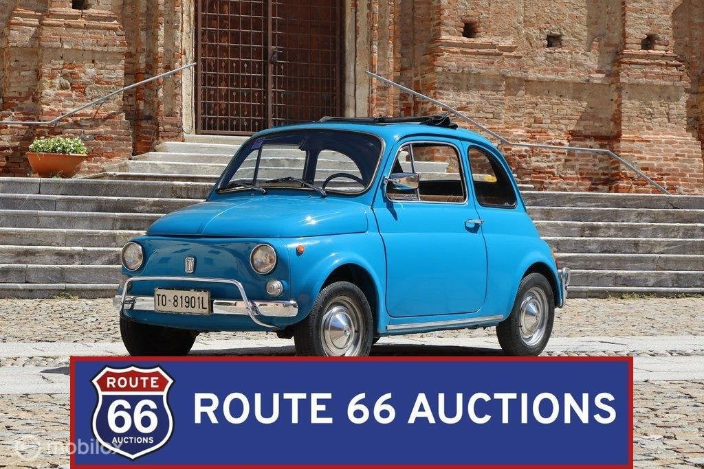 Fiat 500 L | 1970 | Route 66 Auctions, Auto's, Zwart, Bedrijf, Handgeschakeld, Overige carrosserie