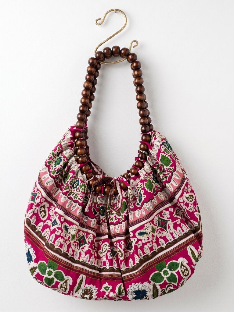 Vintage dames zomertas jaren '80 Veelkleurig & Houten kralen, Handtassen en Accessoires, Tassen | Damestassen, Verzenden, Zo goed als nieuw
