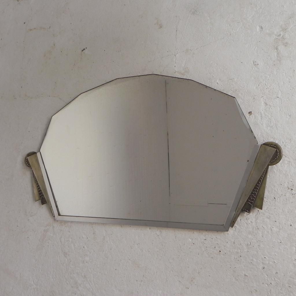 Art Deco spiegel met geslepen spiegel, jaren '30, Antiek en Kunst, Antiek | Spiegels, Ophalen of Verzenden