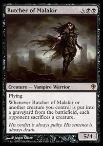 Butcher of Malakir - WWK - MTG - EX OF BETER, Hobby en Vrije tijd, Verzamelkaartspellen | Magic the Gathering, Ophalen of Verzenden