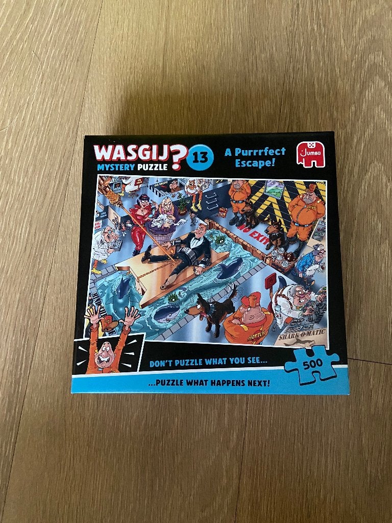 Nieuwe mystery puzzel Wasgij  500 stuks A Purrfect Escape!, Ophalen of Verzenden, 500 t/m 1500 stukjes, Nieuw, Legpuzzel