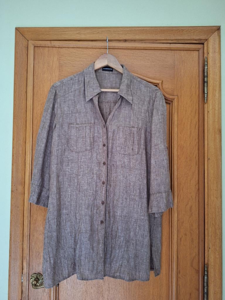 longue chemise/veste brune Samoon - taille 40/42, Kleding | Dames, Bruin, Zo goed als nieuw, Samoon, Ophalen