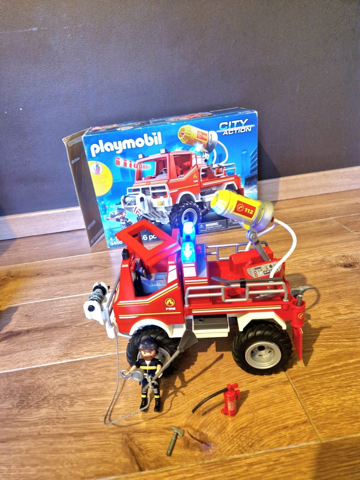 Camion de pompier Playmobil avec canon à eau, Enlèvement ou Envoi
