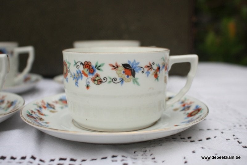 Retro antiek oud koffieserviesje Mitterteich Bavaria, Enlèvement ou Envoi