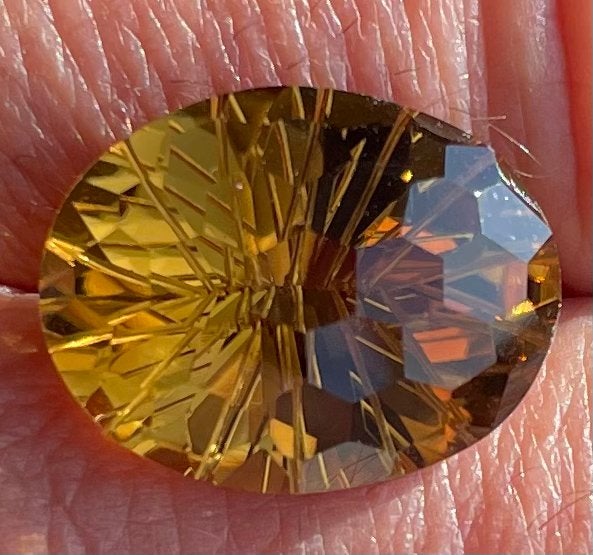 12,87 karaat ovaal gesneden citrien, Verzenden, Mineraal