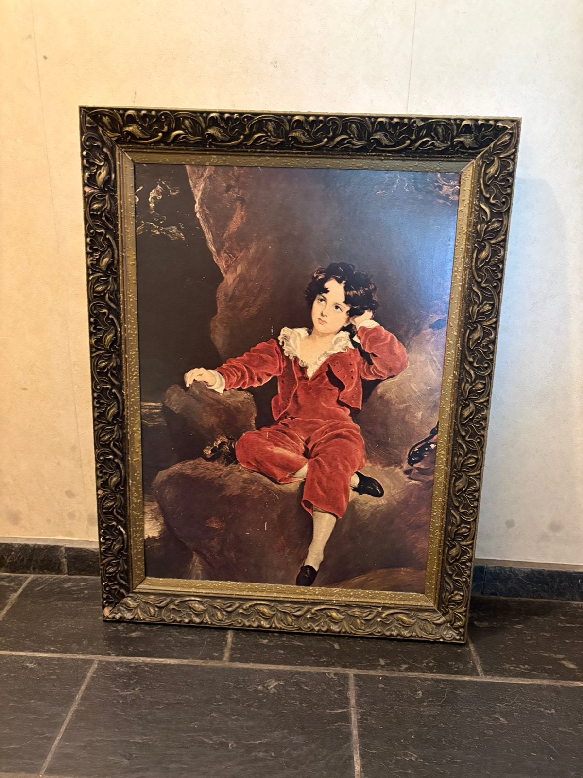 Sierlijst met reproductie The Red Boy, Antiek en Kunst, Ophalen