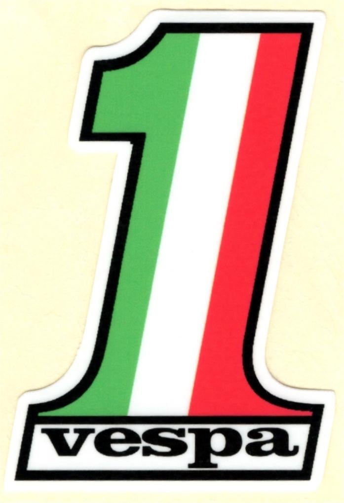 Vespa Nr. 1 sticker #21, Motoren, Accessoires | Stickers, Verzenden
