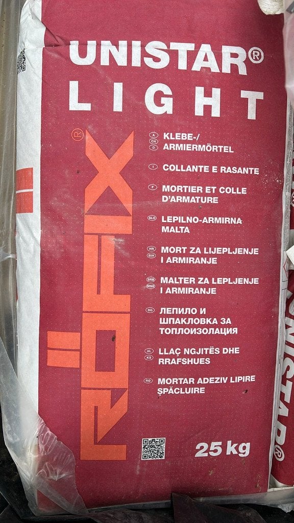 Rofix Unistar Light kleef-/wapeningsmortel (isolatie/crepi), Ophalen, Nieuw