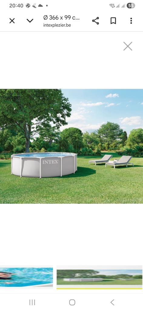 Intex zwembad 3,66m op 99cm met bol op zonne-energie, Ophalen