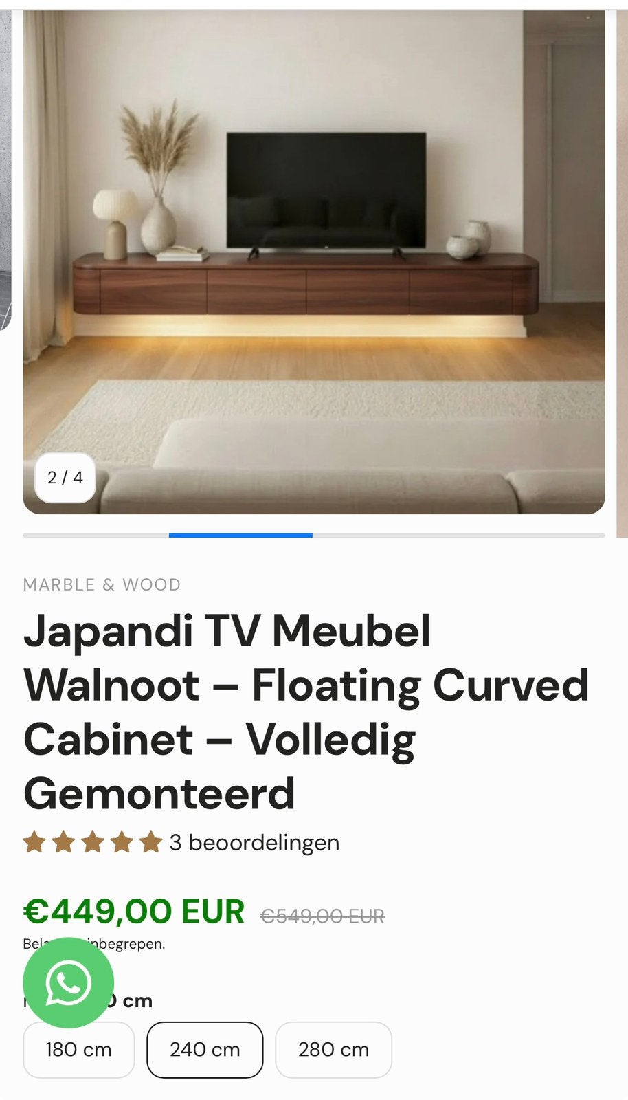 japandi tv kast, Enlèvement, Comme neuf