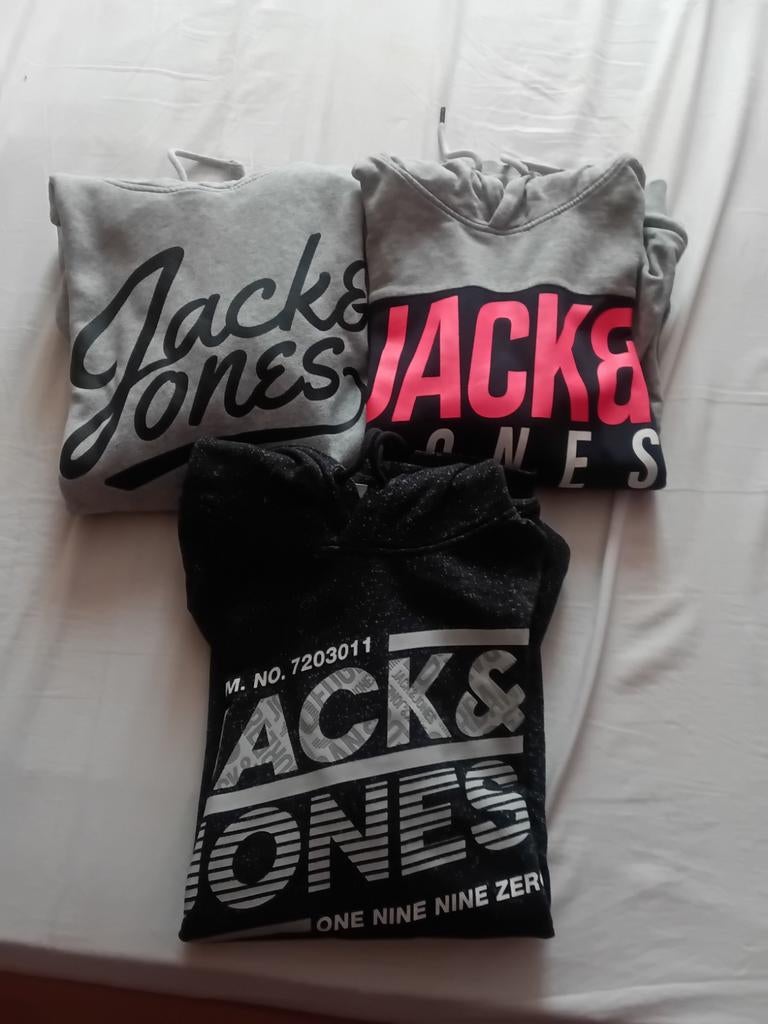 Lot de 3 sweats capuches Jack&Jones taille S., Kleding | Heren, Truien en Vesten, Ophalen, Jack&Jones, Grijs, Gedragen